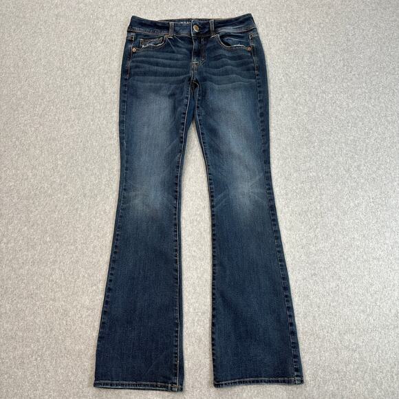 American Eagle Outfitters Jeans WMNS 4 Dark Wash Super Stretch Bootcut Pants - Picture 1 of 10